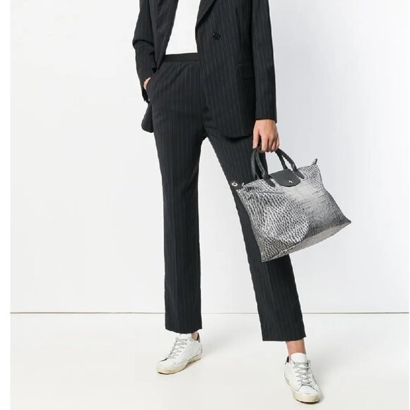 Longchamp Le Pliage Crocodile-Print Tote - Picture 1 of 9